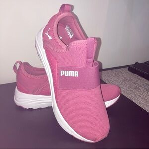 PUMA Pink Softride Sophia Slip On Women Running Sneakers Athletic Shoes NEW